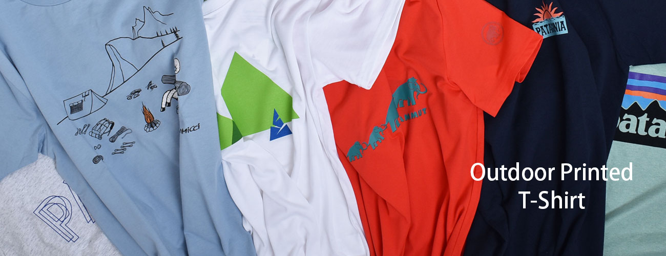メンズ アウトドアプリントTシャツ