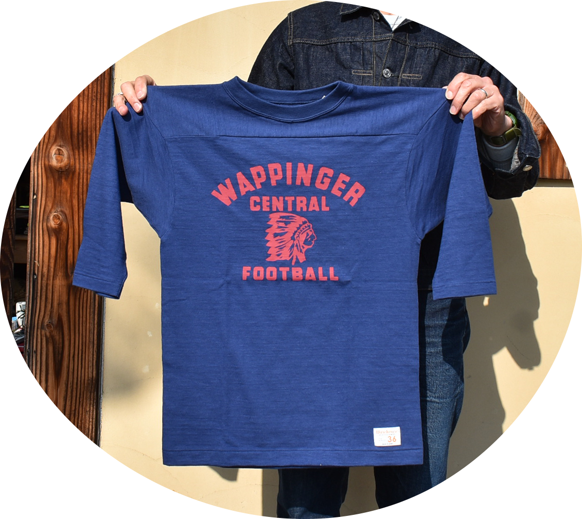 ウエアハウス(WAREHOUSE)Lot 4063 7分袖フットボールT WAPPINGER