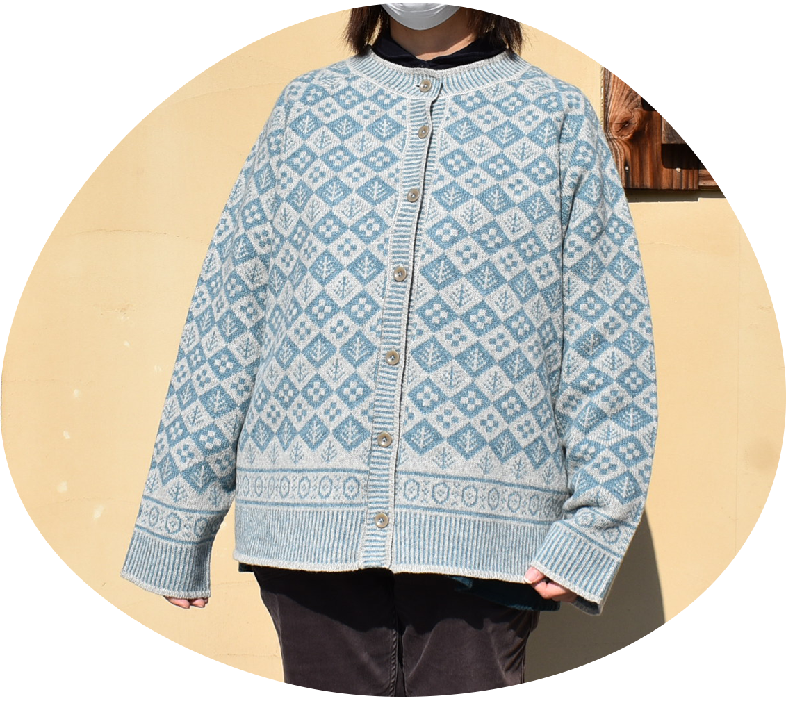 ブリスバンチ(Bliss bunch)ジャガード クルーネックカーデ P758-440