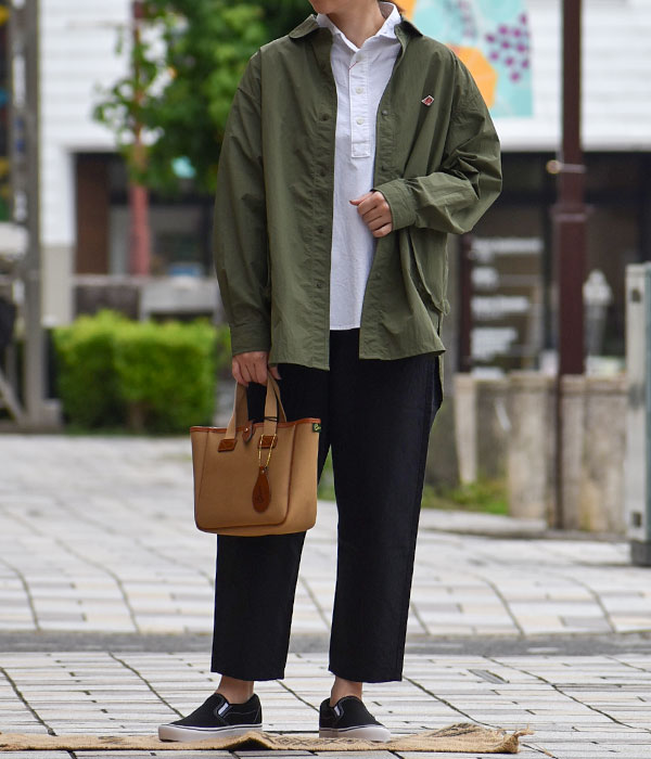 ダントン(DANTON)STN ROUND NECK SHIRT OLIVE