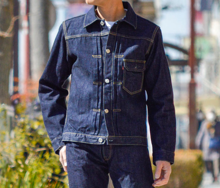 デラックスウエア(DELUXEWARE)DX4015 FIRST MODEL JACKET着用イメージ