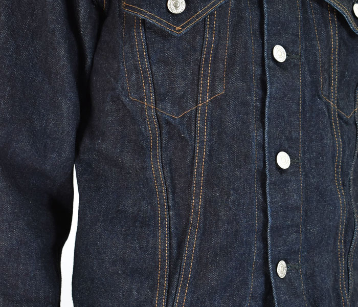 デラックスウエア(DELUXEWARE)DX4016 THIRD MODEL JACKET　立体的なフォルムを生み出すV型の切替し