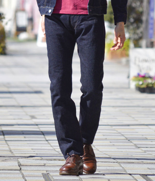 デラックスウエア(DELUXEWARE)DX5016 SLIM STRAIGHT着用イメージ