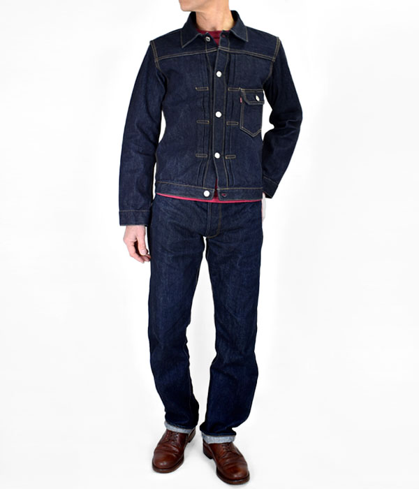 デラックスウエア (DELUXEWARE) STANDARD STRAIGHT ジーンズ ジーパン デニムパンツ DX5015 を使ったメンズコーディネート