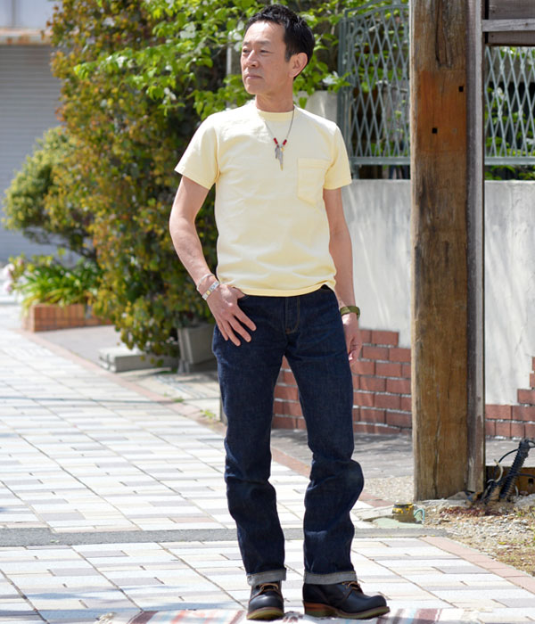 グッドウェア (GOODWEAR) S/S POCKET TEE 半袖ポケットTシャツ GW040090 を使ったメンズコーディネート