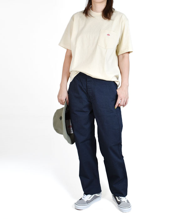 オアスロウ (orSlow) FRENCH WORK PANTS (UNISEX) コットンワークパンツ 03-5000 を使った 夏におすすめのさわやかレディースコーデ