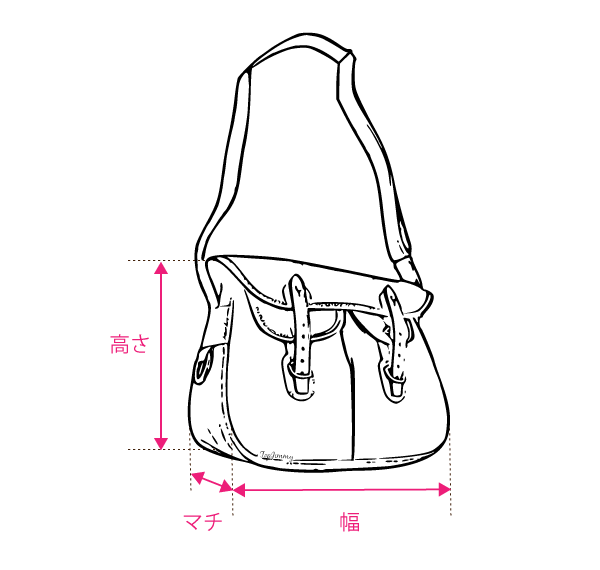 ショルダーバッグの測り方