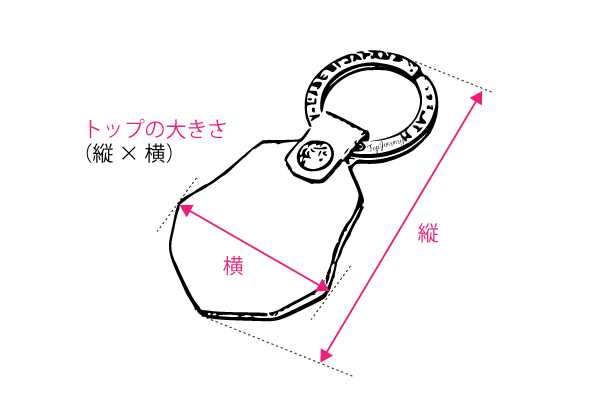 キーホルダーの測り方