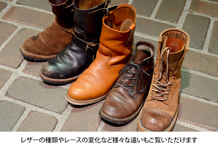 レザーの種類やレースの変化など様々な違いもご覧いただけます