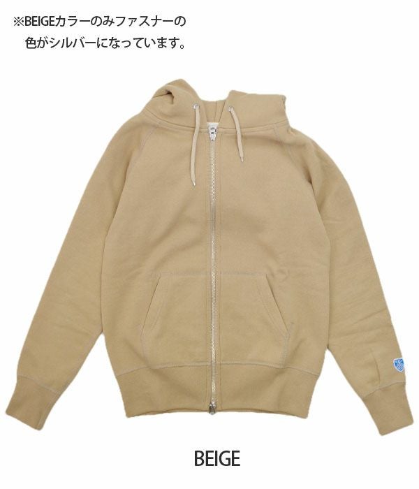 オーチバル/オーシバル(ORCIVAL)フレンチテリースウェットジップアップパーカー RC-9007  BEIGE