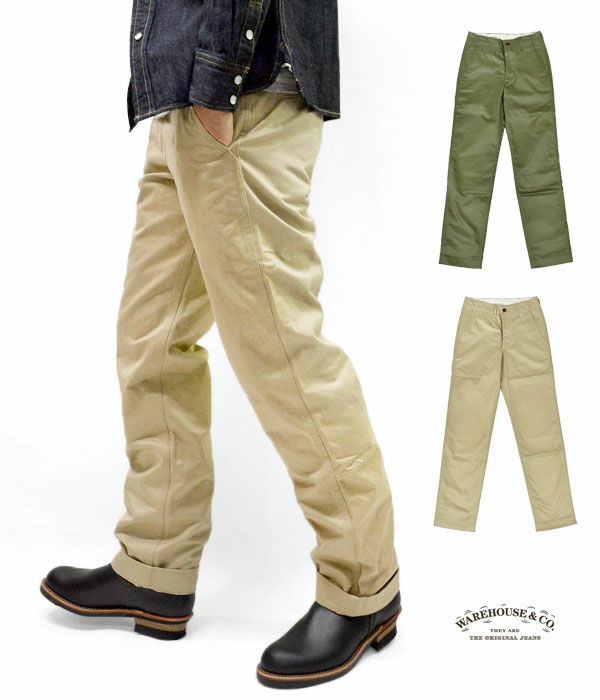 ⭐️ウエアハウス⭐️ (WAREHOUSE) Lot 1082 チノパン ベージュ ウエアハウス (WAREHOUSE) Lot 1082 CHINOES ノンウォッシュ チノーズ