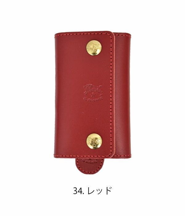 イルビゾンテ (IL BISONTE) レザーリング付きワイドキーケース 54152-3