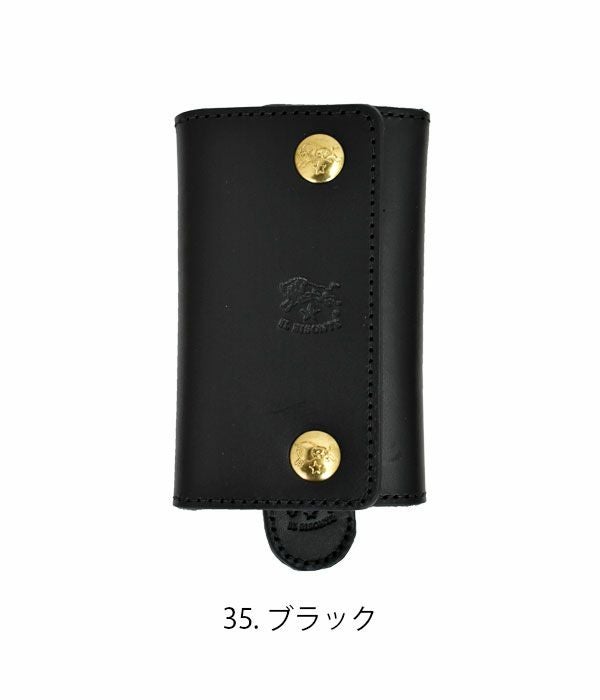 イルビゾンテ (IL BISONTE) レザーリング付きワイドキーケース 54152-3
