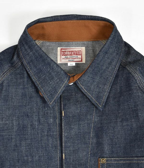 DELUXEWARE デラックスウエア40s XL デラックスウエア(DELUXEWARE) 40s DENIM SHIRT 40s デニムシャツ 7640