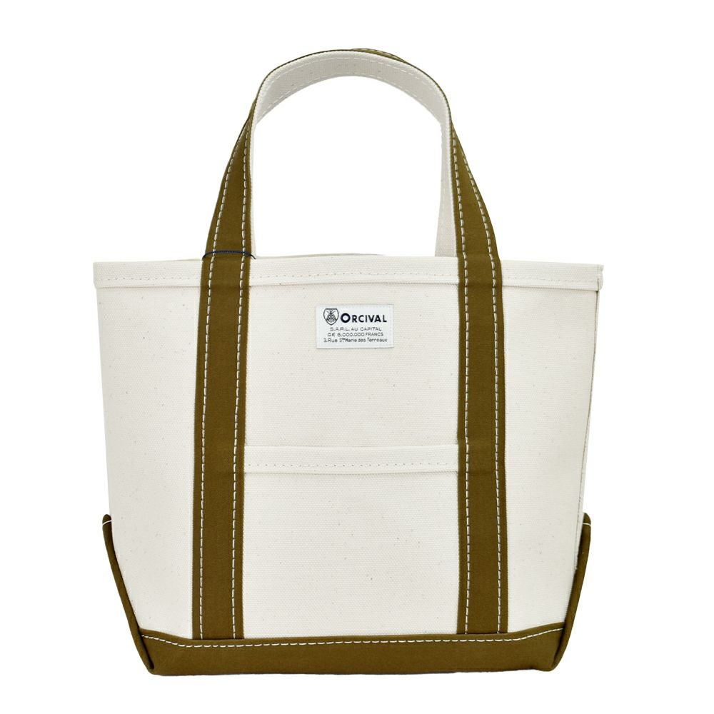 オーチバル/オーシバル (ORCIVAL) Tote Bag Small キャンバストートバッグ 小 マイバッグ エコバッグ OR-H0285KWC ECRU × SAFARI ECRU×SAFARI