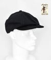 フリーホイーラーズ (FREEWHEELERS) -Dylan- 1940s STYLE CASQUETTE Vintage Style Yarn-Dyed Herringbone Twill BLACK H.B.TWILL ディラン ブラックヘリンボーンツイル キャスケット 帽子 2517002