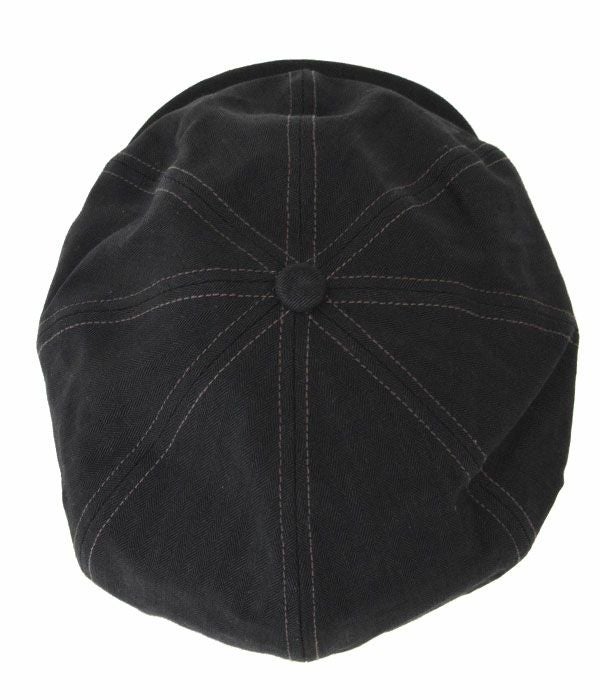 フリーホイーラーズ (FREEWHEELERS) -Dylan- 1940s STYLE CASQUETTE Vintage Style Yarn-Dyed Herringbone Twill BLACK H.B.TWILL ディラン ブラックヘリンボーンツイル キャスケット 帽子 2517002