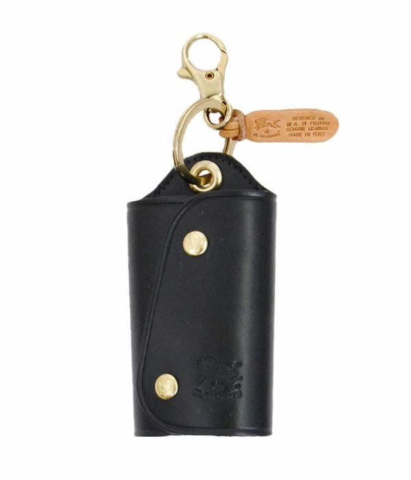 イルビゾンテ(IL BISONTE) レザーワイドキーケース 54324-0-4150 5432404150　35 ブラック