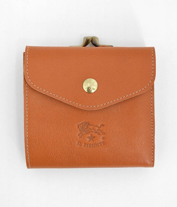 イルビゾンテ (IL BISONTE) がま口 2つ折りレザーウォレット 財布