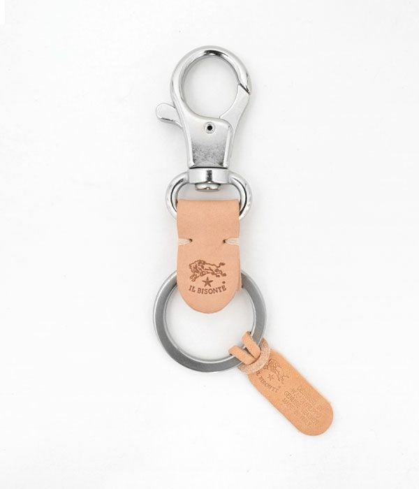 イルビゾンテ (IL BISONTE) レザーフックキーホルダー キーリング