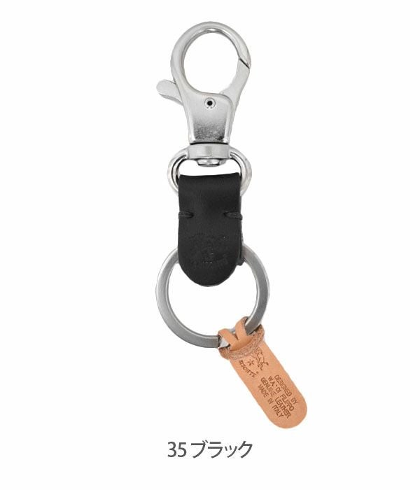イルビゾンテ (IL BISONTE) レザーフックキーホルダー キーリング