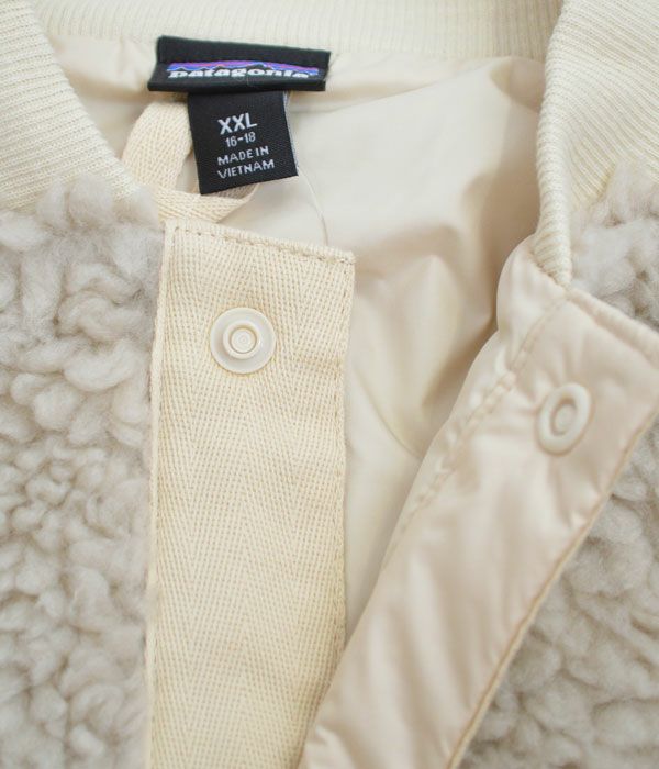 patagonia ボマージャケット XXL オフホワイト パタゴニア キッズ レトロ ボマージャケット XXL レディースM L相当