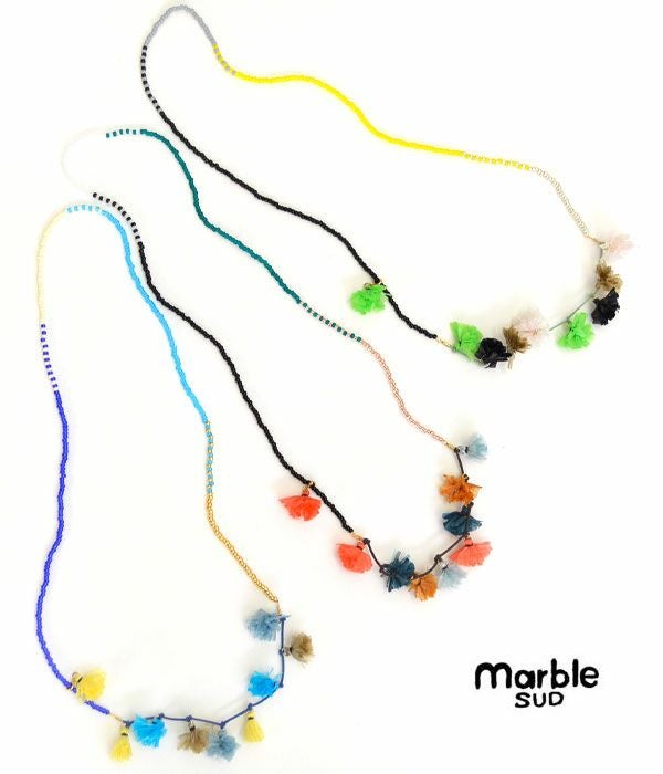 マーブルシュッド(marble SUD)ビスレ pompon ネックレス ビーズネックレス 189s999209