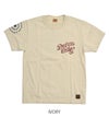 デラックスウエア (DELUXEWARE) US EAGLE 半袖プリントTシャツ BRG-19A IVORY