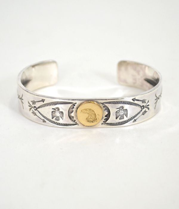 ラリースミス(LARRY SMITH) EAGLE HEAD STAMPED BRACELET No. 75 (18K