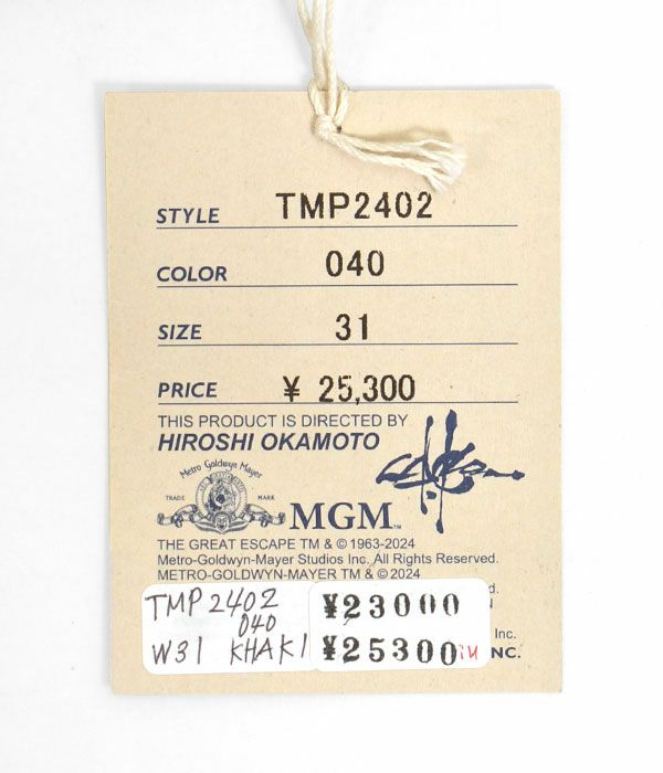 トイズマッコイ (TOYS McCOY) V. HILTS(STEVE McQUEEN)TROUSERS スティーブ・マックイーン チノパン TMP2402