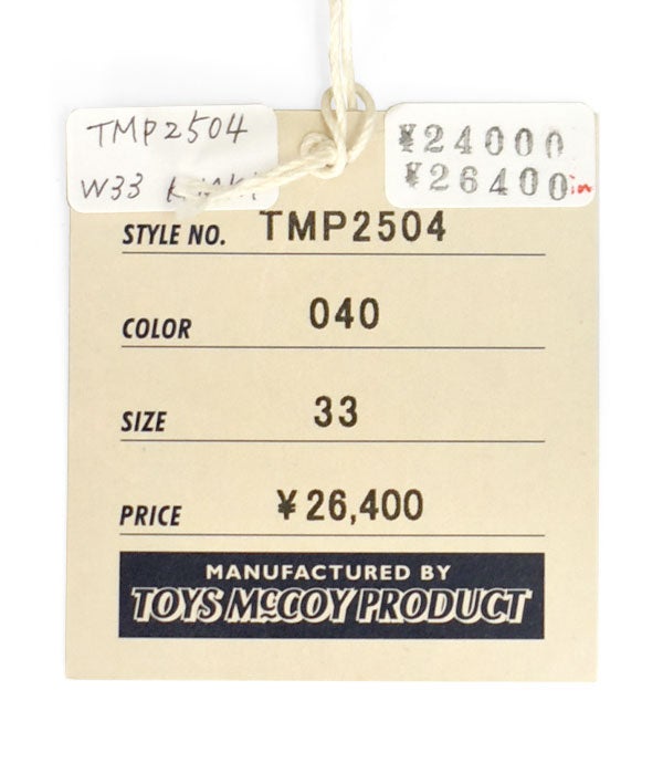 トイズマッコイ (TOYS McCOY) V. HILTS(STEVE McQUEEN)TROUSERS スティーブ・マックイーン チノパン TMP2402
