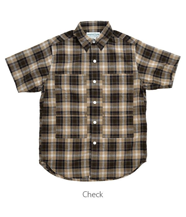 セール】ササフラス (SASSAFRAS) Leaf Pruner Half 1/2 半袖チェック