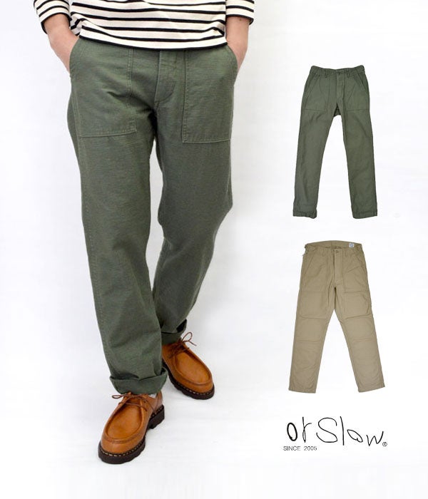 オアスロウ(orSlow)SLIM FIT FATIGUE PANTS コットンパンツ 01-5032
