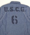 フリーホイーラーズ (FREEWHEELERS) -U.S.COAST GUARD 6- HAMMERSMITH カスタムシャツ 長袖プリントシャツ シャンブレーシャツ 1933007