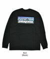 パタゴニア (PATAGONIA) メンズ ロングスリーブ P-6ロゴ レスポンシビリティー Men's Long-Sleeved P-6 Logo Responsibili-Tee 長袖プリントTシャツ 38518 BLK (Black)