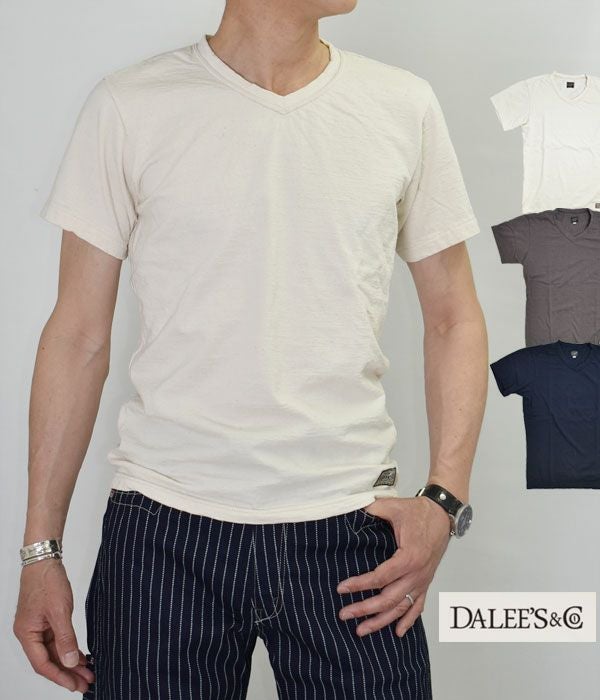 ダリーズ (DALEE'S&Co)SHALLOW NECK T-SHIRT Vネック 半袖無地 Tシャツ VL20T