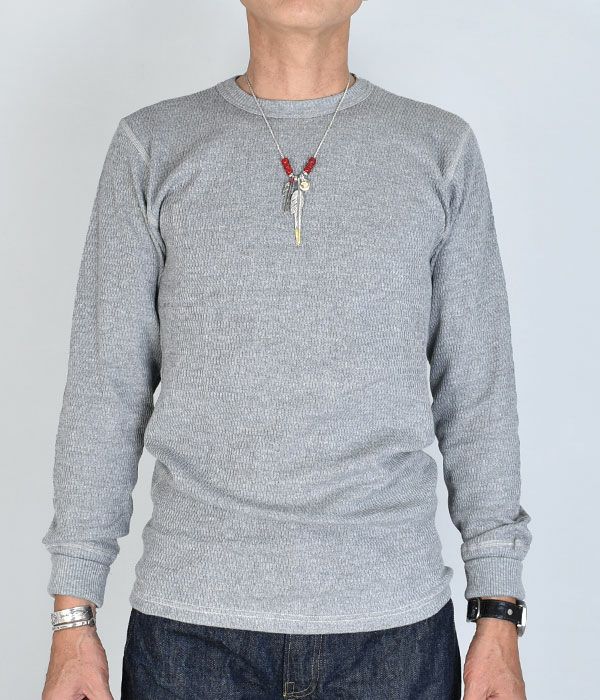 ウエアハウス (WAREHOUSE) Lot 5903 4本針クルーネックワッフル長袖T