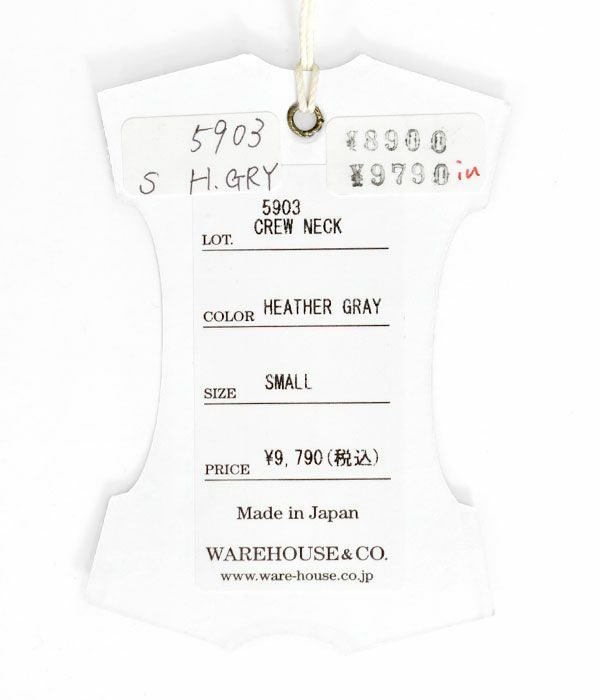 ウエアハウス(WAREHOUSE)Lot 5903 4本針クルーネックワッフル長袖T 長袖サーマルTシャツ5903