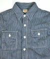 デラックスウエア (DELUXEWARE) HICKORY NEL SHIRT 長袖ヒッコリー ヘビーネルシャツ HICKORY HV-01