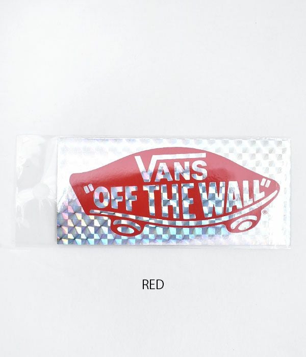 バンズ/ヴァンズ (VANS) DECK STICKER(小)ホログラム キラキラ ステッカー シール VANS015  RED
