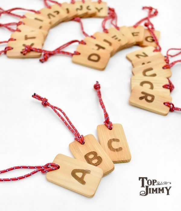 トップジミー(TOP JIMMY)WOOD CHARM -alphabet- 木製キーホルダー