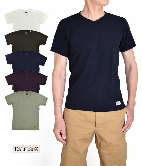 ダリーズ
(DALEE'S&Co)VL21T...SHALLOW NECK T-SHIRT 半袖Vネック無地Tシャツ VL21T