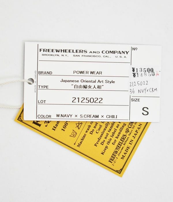 フリーホイーラーズ (FREEWHEELERS) Japanese Oriental Art Style Souvenir Collection -自由婦女人相- 8分袖プリントTシャツ ロンT ラグランスリーブ 2125022