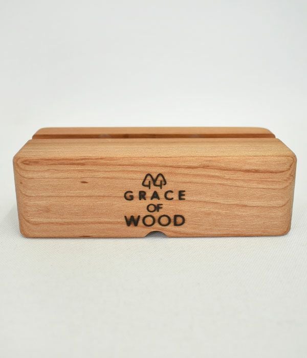 グレースオブウッド (GRACE OF WOOD) オリジナルスマホスタンド 横置き スピーカー対応 木製 卓上
