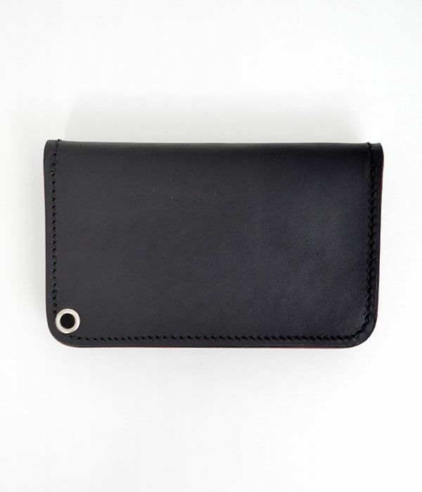 LARRY SMITH ブラック レザー 長財布 ラリースミス (LARRY SMITH) TRUCKERS WALLET, SMALL トラッカーズ