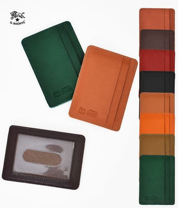 イルビゾンテ(IL BISONTE)レザーパスケース カードケース 定期入れ 54723-0-0090