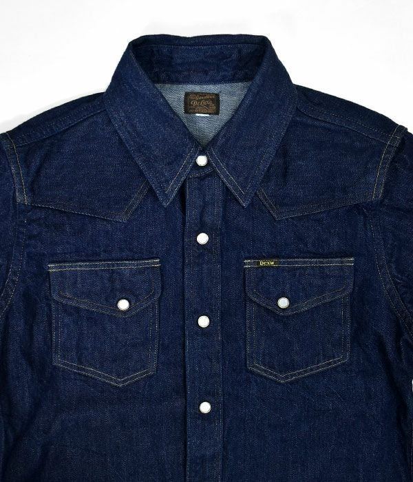 デラックスウエア (DELUXEWARE) WILDMAN 長袖ウエスタンデニムシャツ
