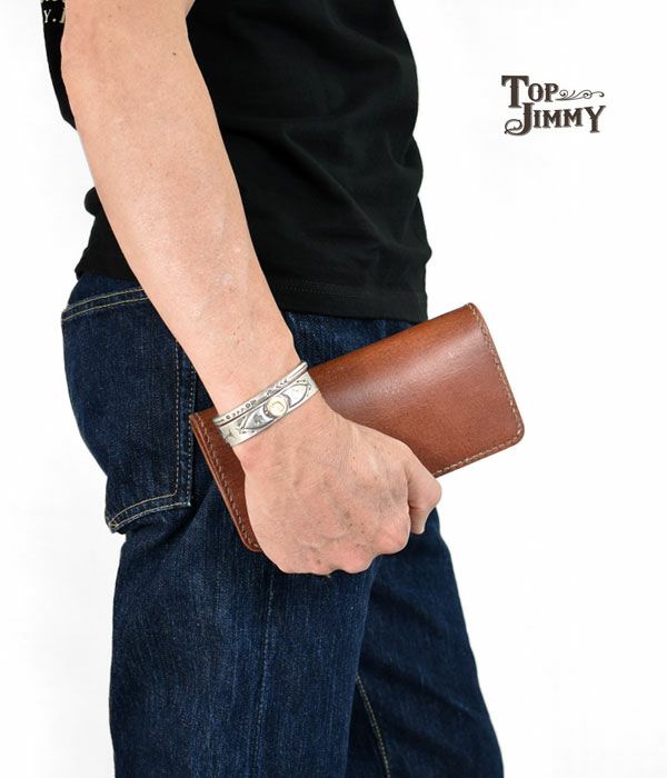 トップジミー(TOP JIMMY)-LEATHER LONG WALLET OIL FINISH- トップジミーオリジナル長財布