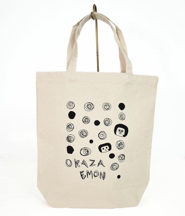 トップジミー (TOP JIMMY) OKAZAEMON TOTE BAG -M- -ぐるぐる水玉