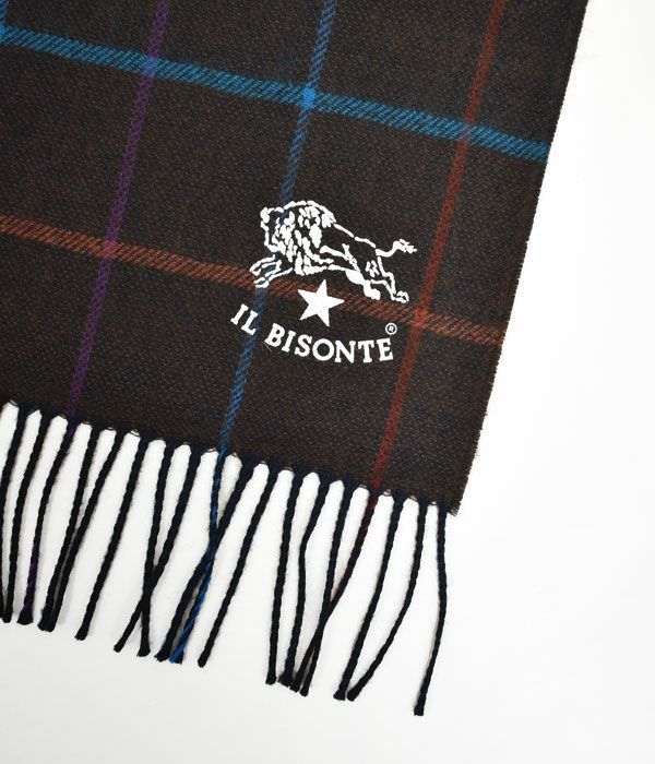イルビゾンテ (IL BISONTE) CHECK WOOL STOLE マフラー ストール
